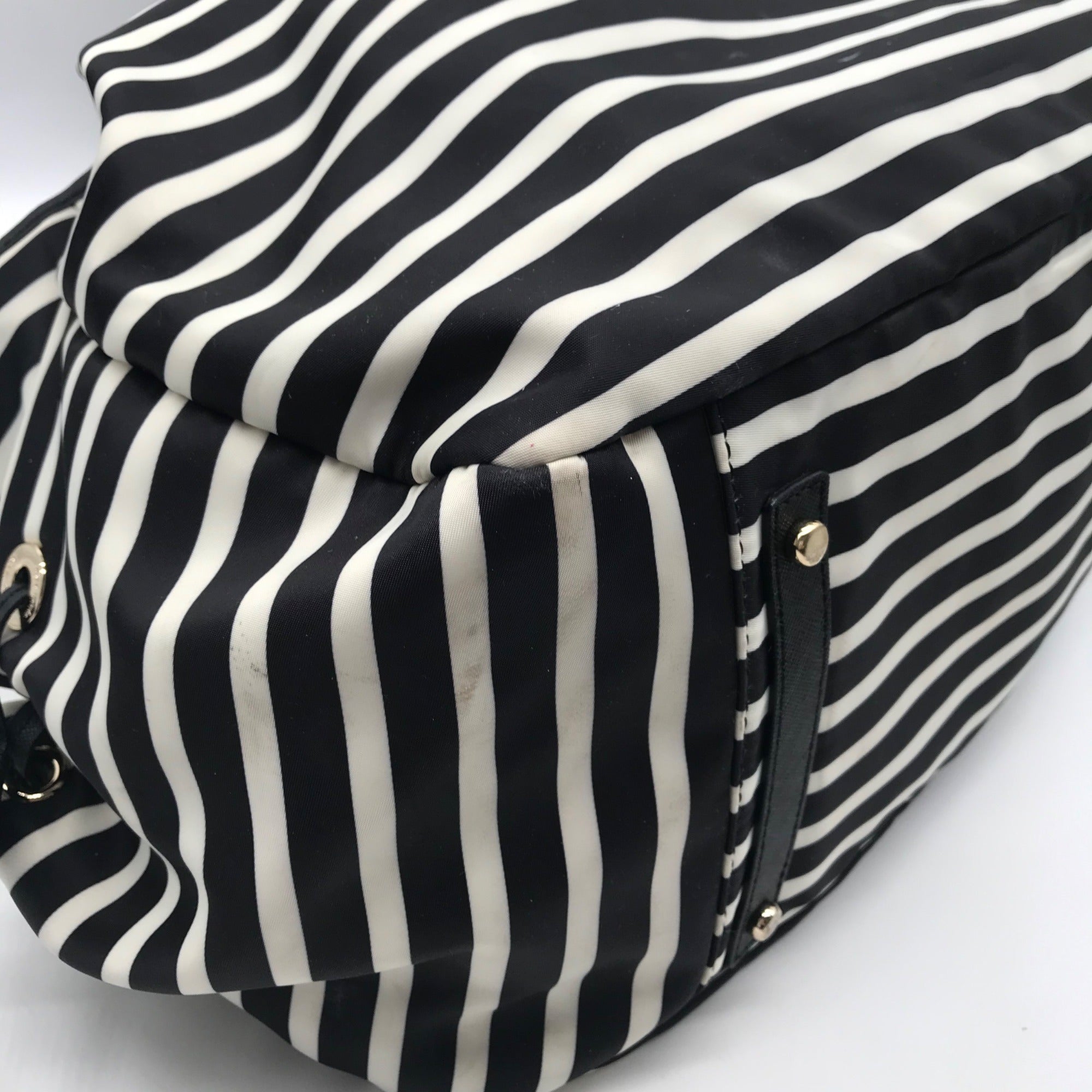 Kate Spade Classic Striped Nylon Stevie Baby Bag