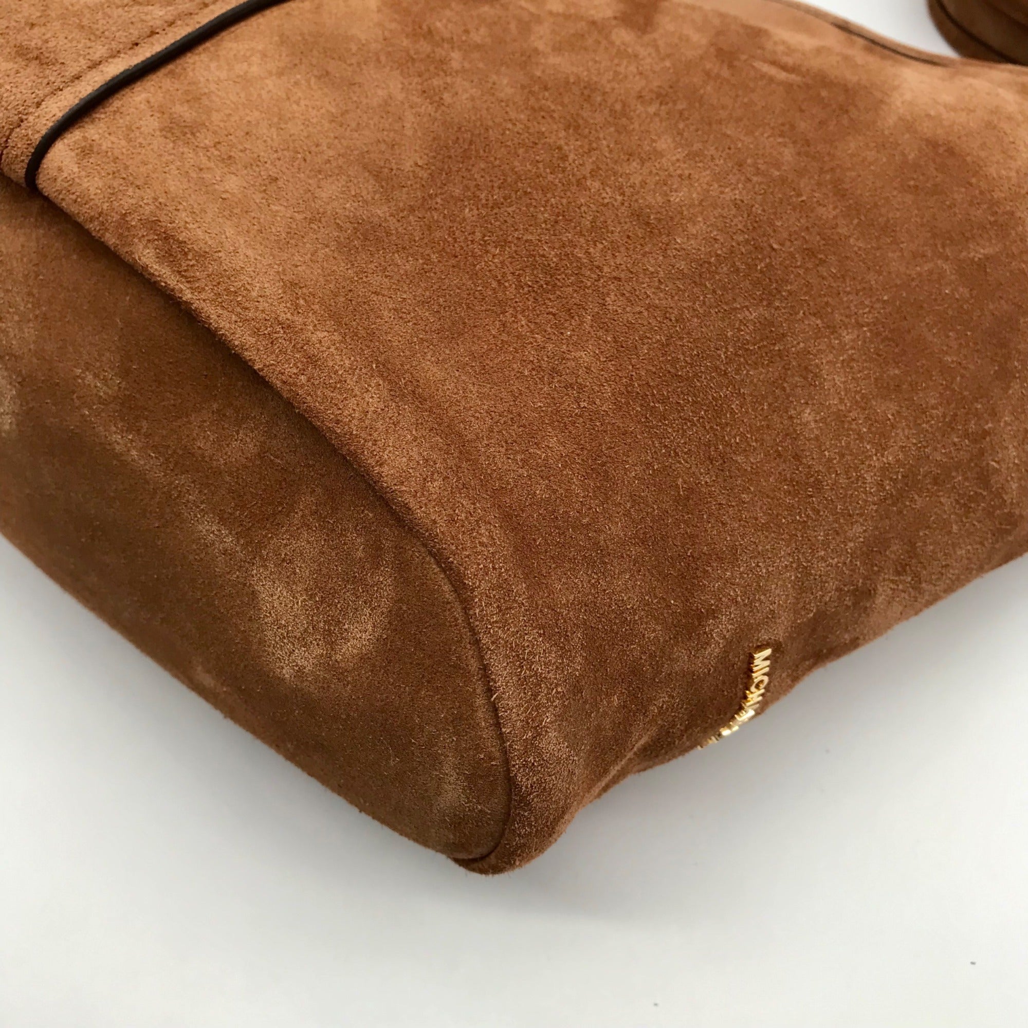 Michael Kors Brown Suede Sony Shopper Shoulder Bag