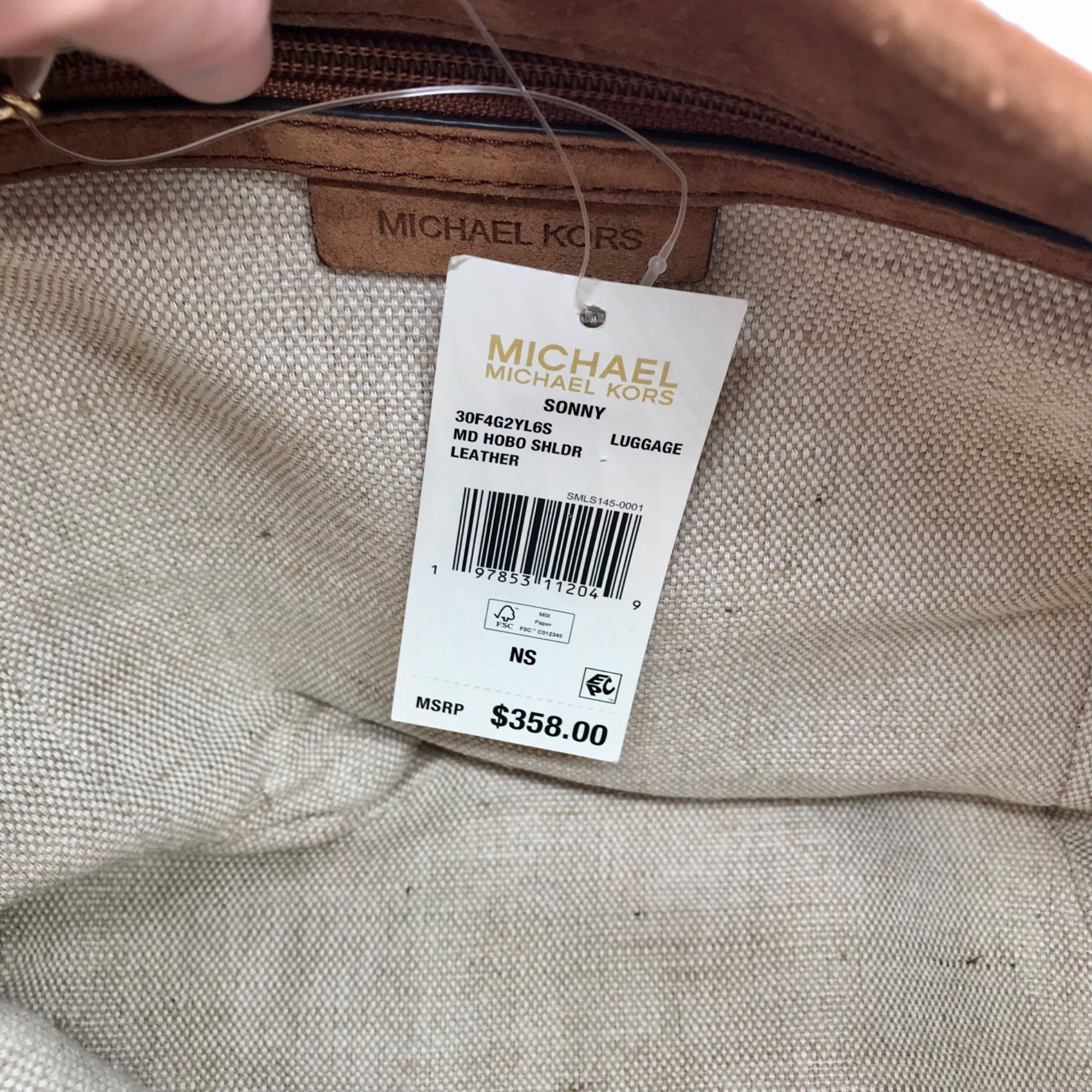 Michael Kors Brown Suede Sony Shopper Shoulder Bag