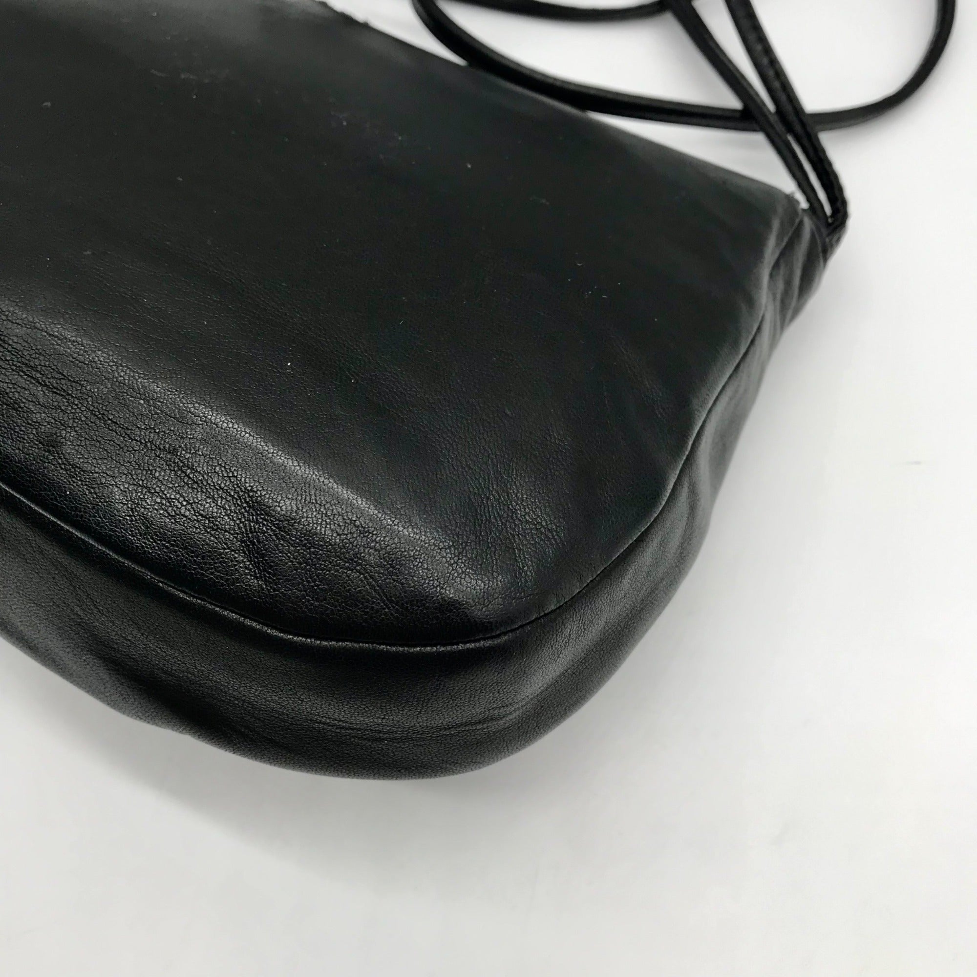 Bally Black Imitation Snake Leather Vintage Crossbody Bag