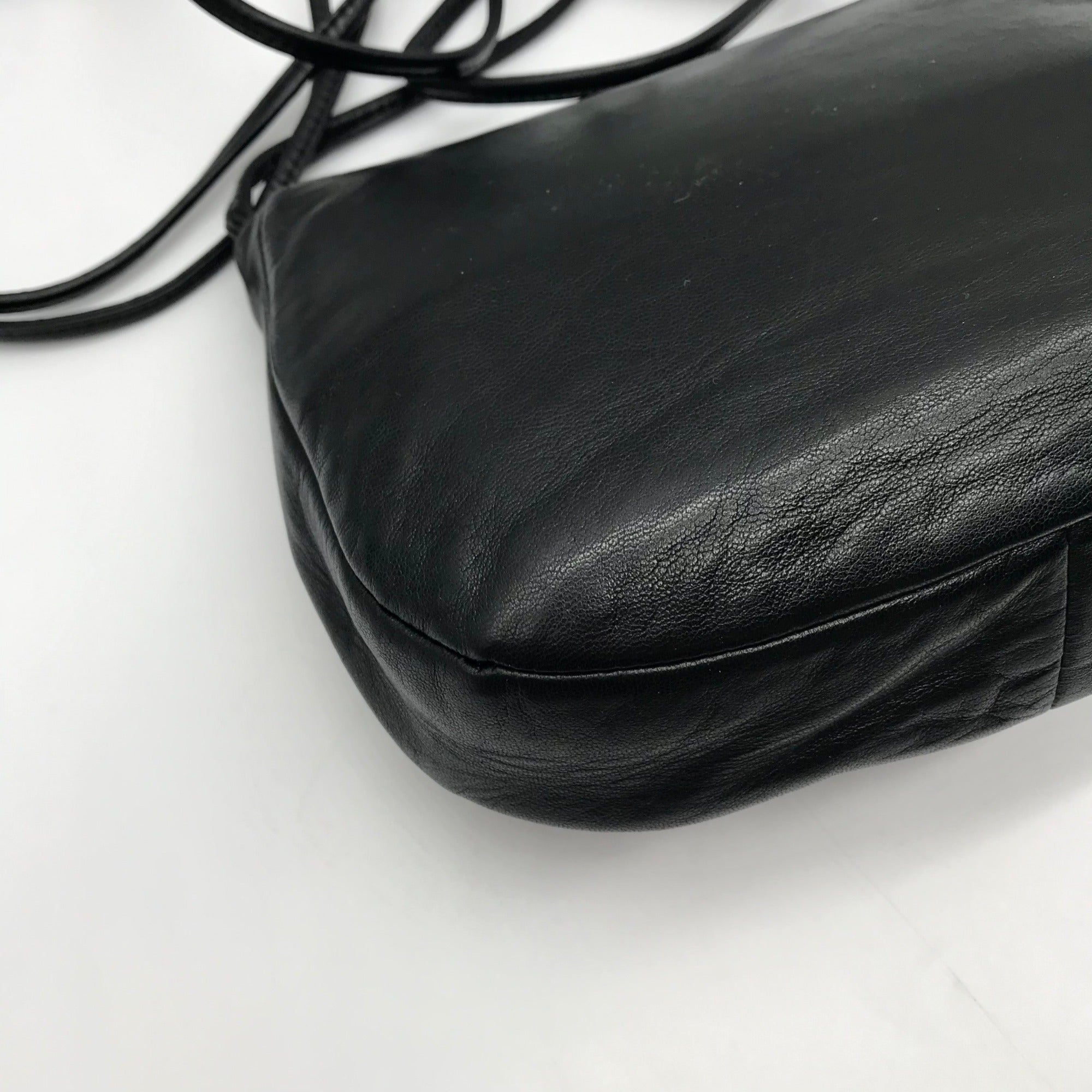 Bally Black Imitation Snake Leather Vintage Crossbody Bag