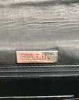 Bally Black Imitation Snake Leather Vintage Crossbody Bag