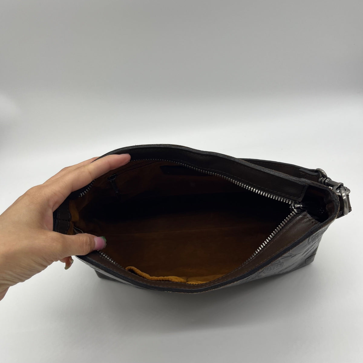 Patricia Nash  Betta Brown Leather Crossbody Bag