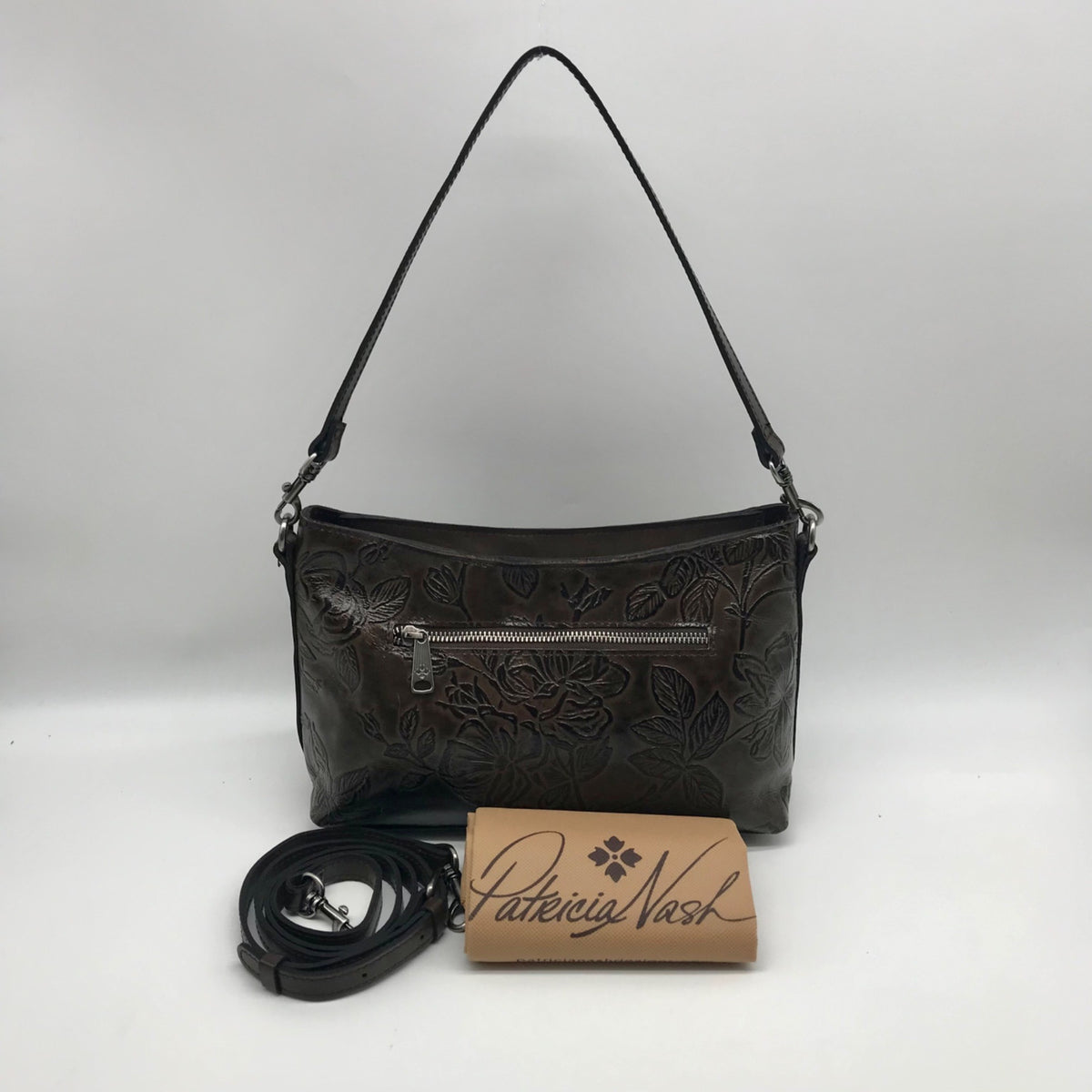 Patricia Nash  Betta Brown Leather Crossbody Bag