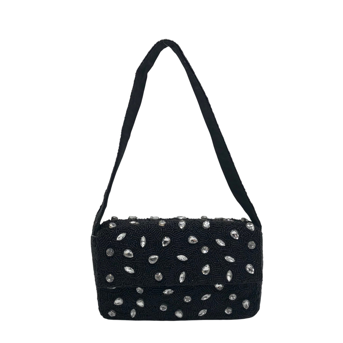 On 34th Black Beaded Shoulder Bag