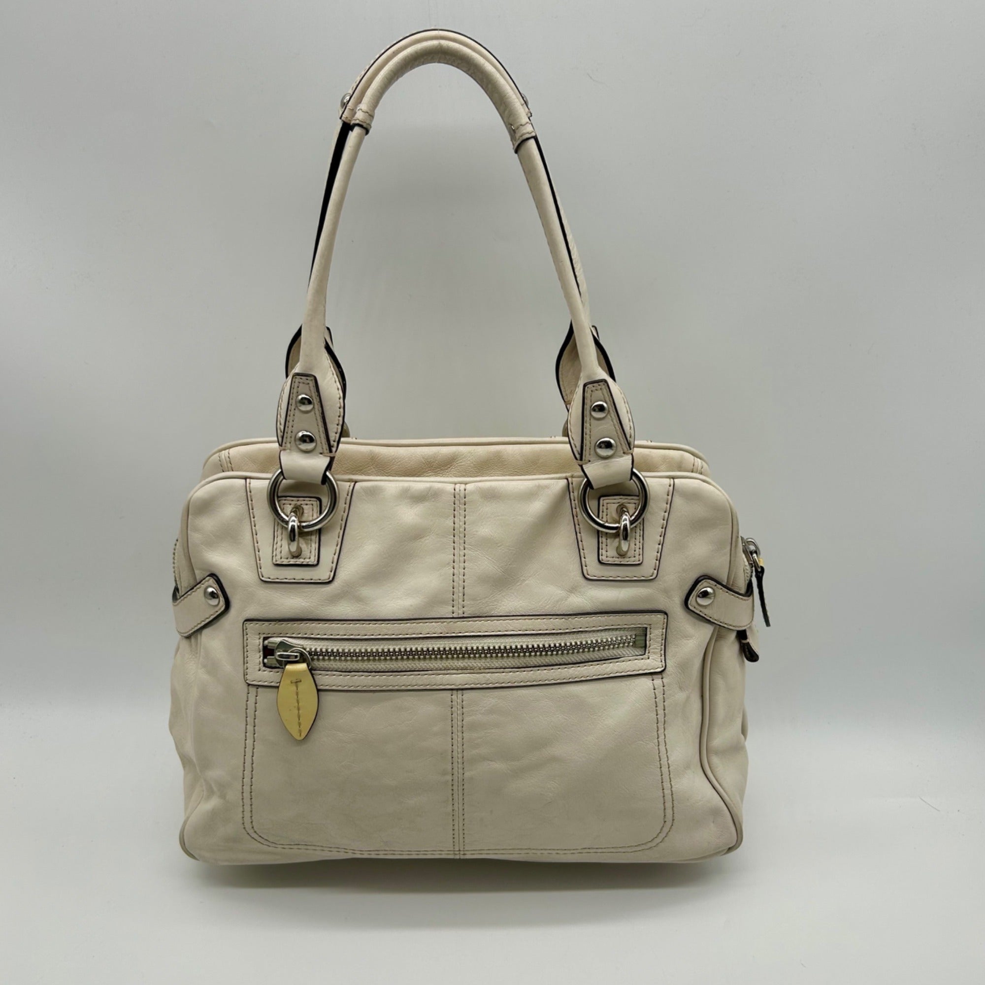 Coach White Soho Leather Satchel