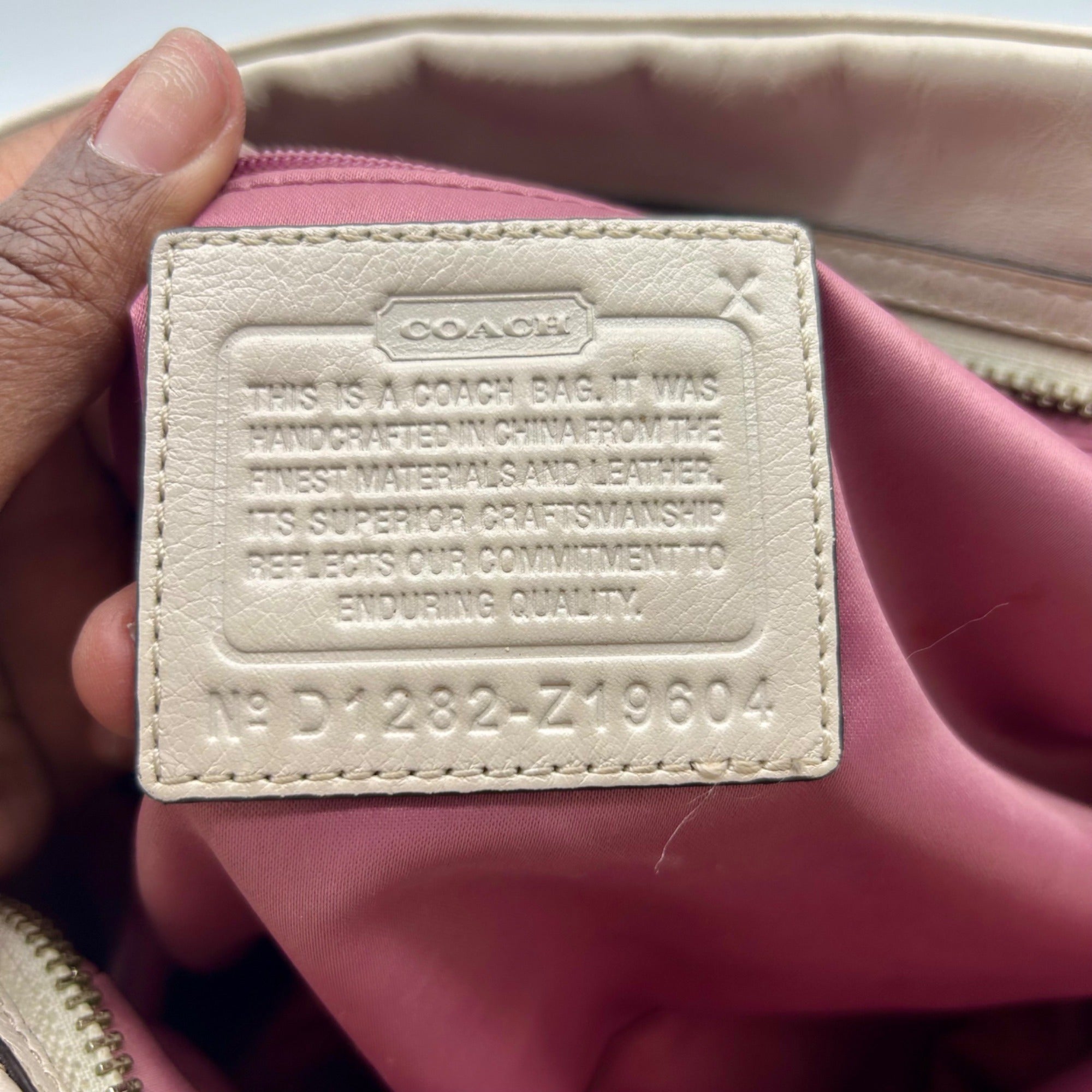 Coach White Soho Leather Satchel
