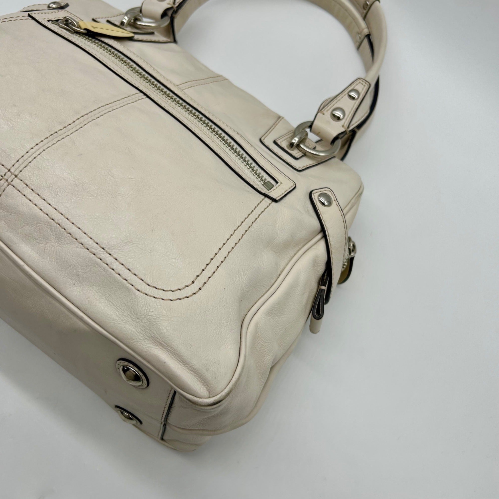 Coach White Soho Leather Satchel