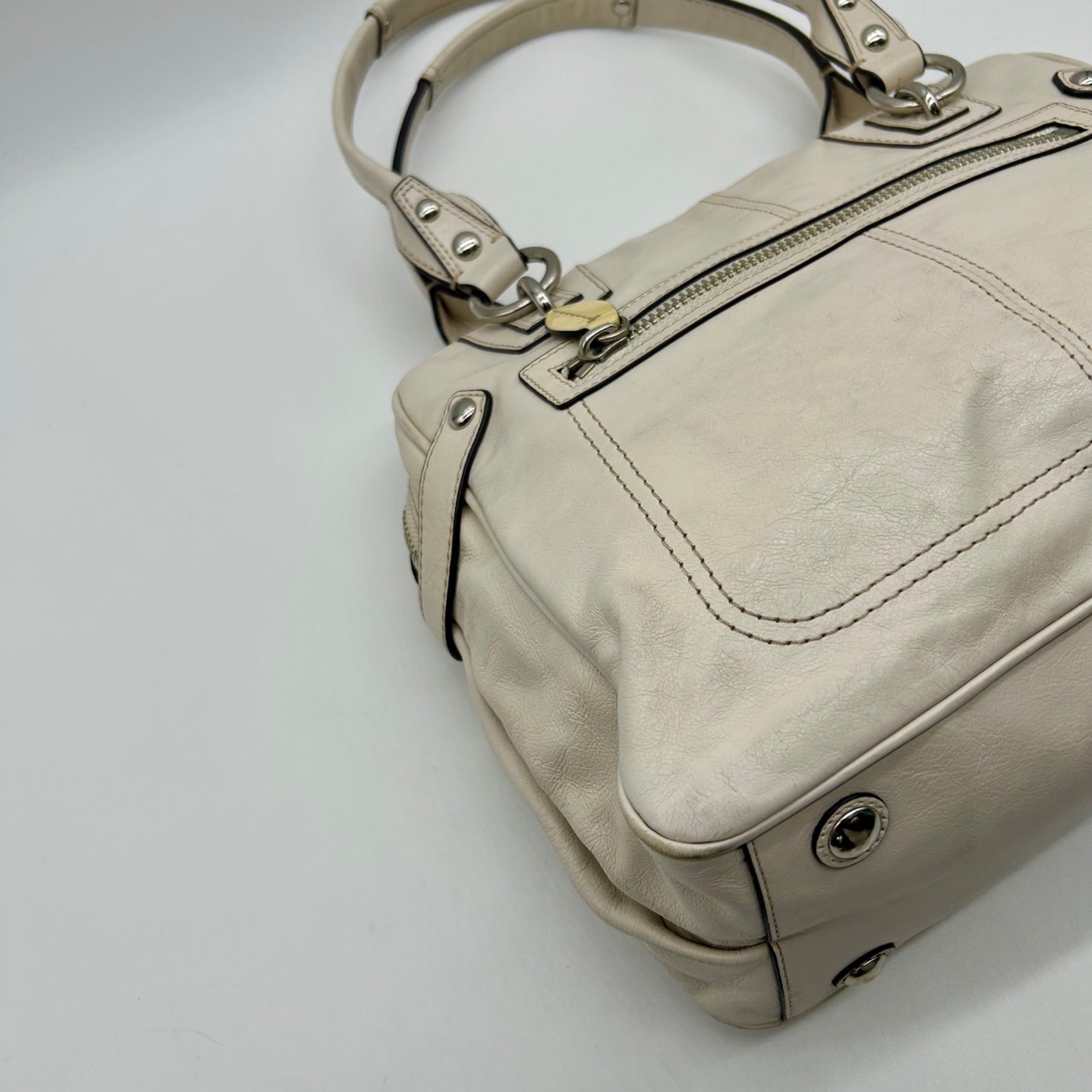 Coach White Soho Leather Satchel