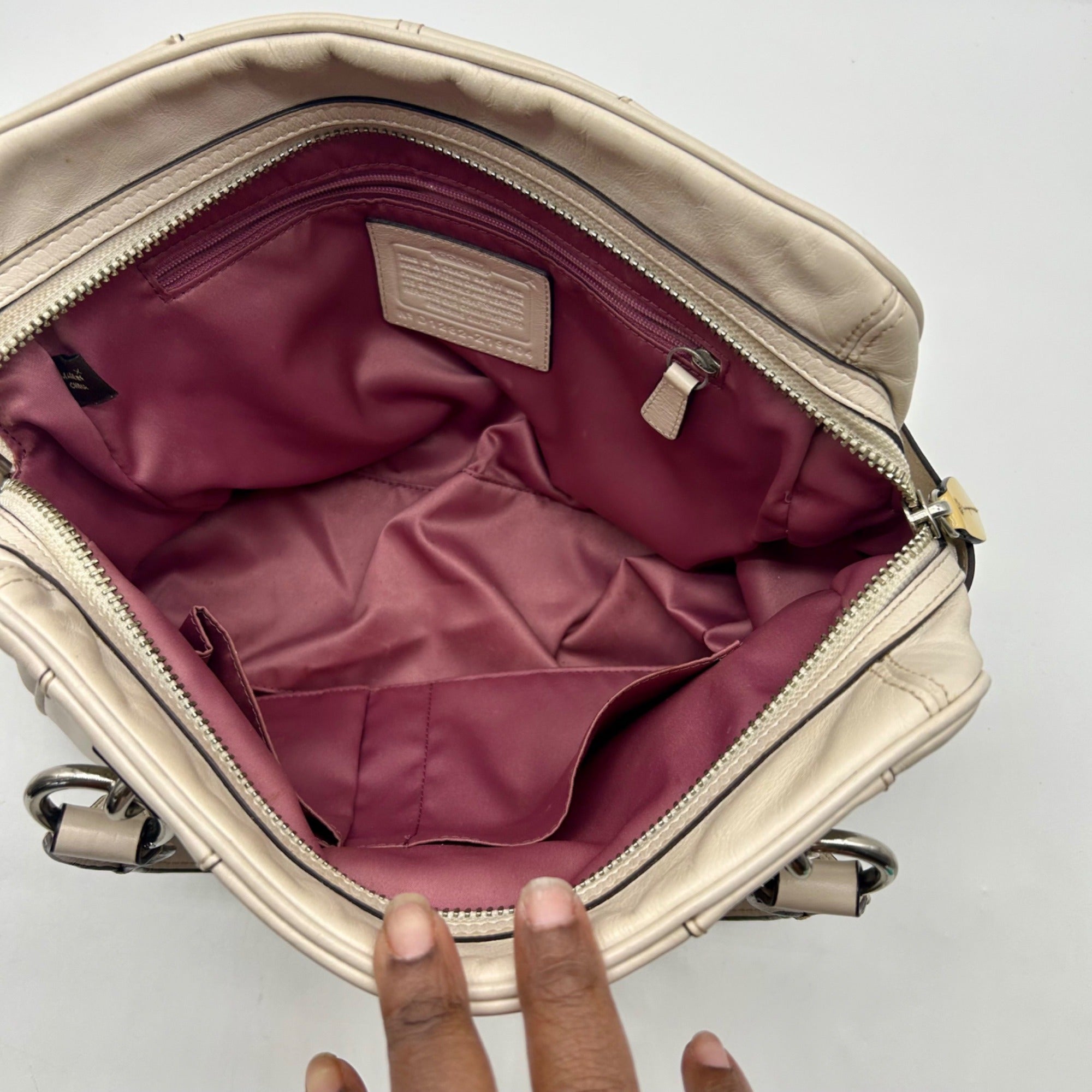 Coach White Soho Leather Satchel