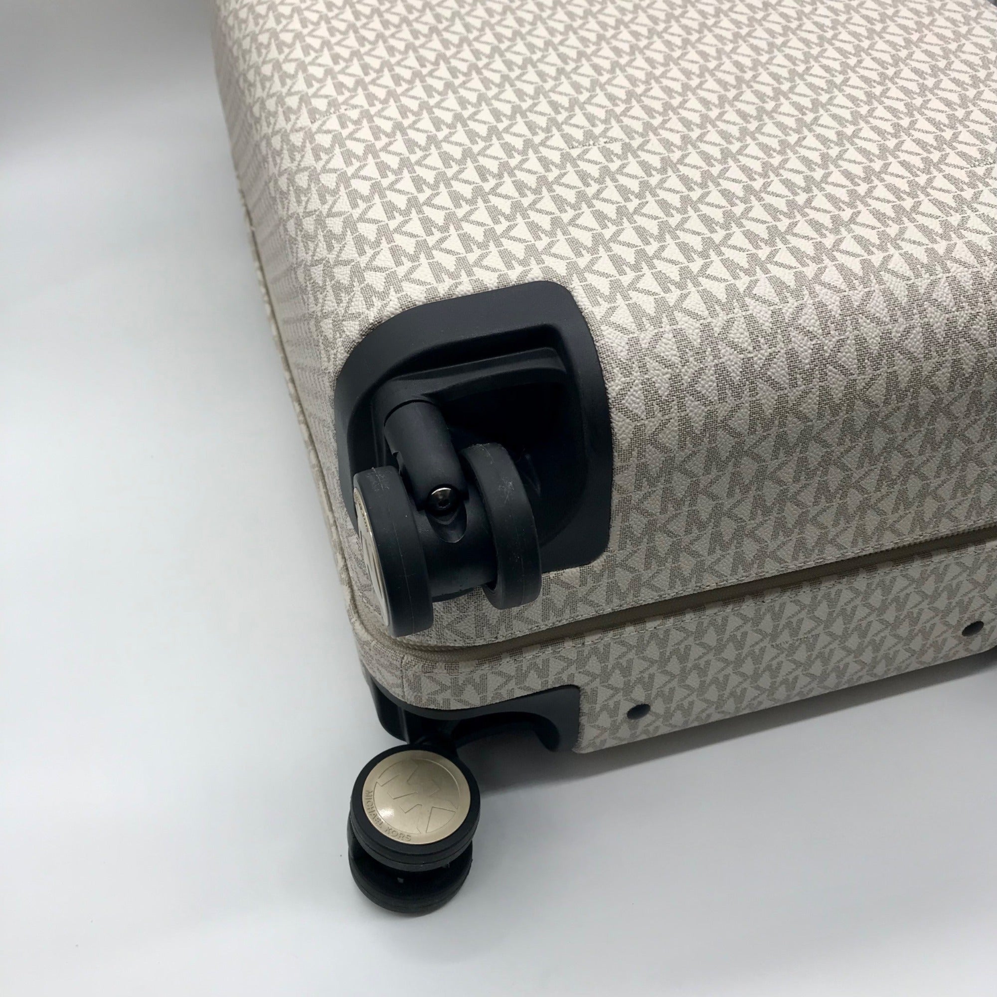 Michael Kors Vanilla And Soft Pink Monogram Logo Suitcase