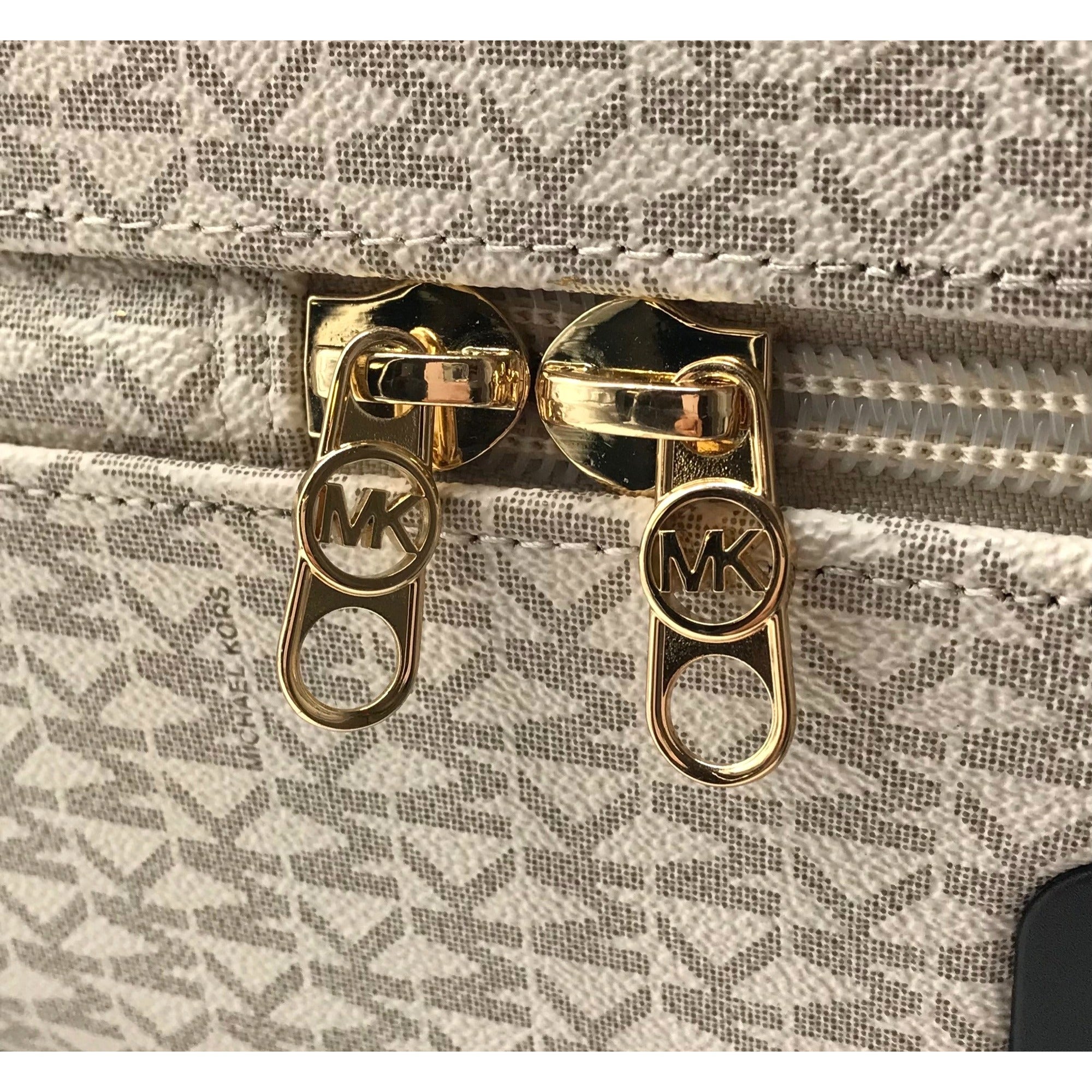 Michael Kors Vanilla And Soft Pink Monogram Logo Suitcase