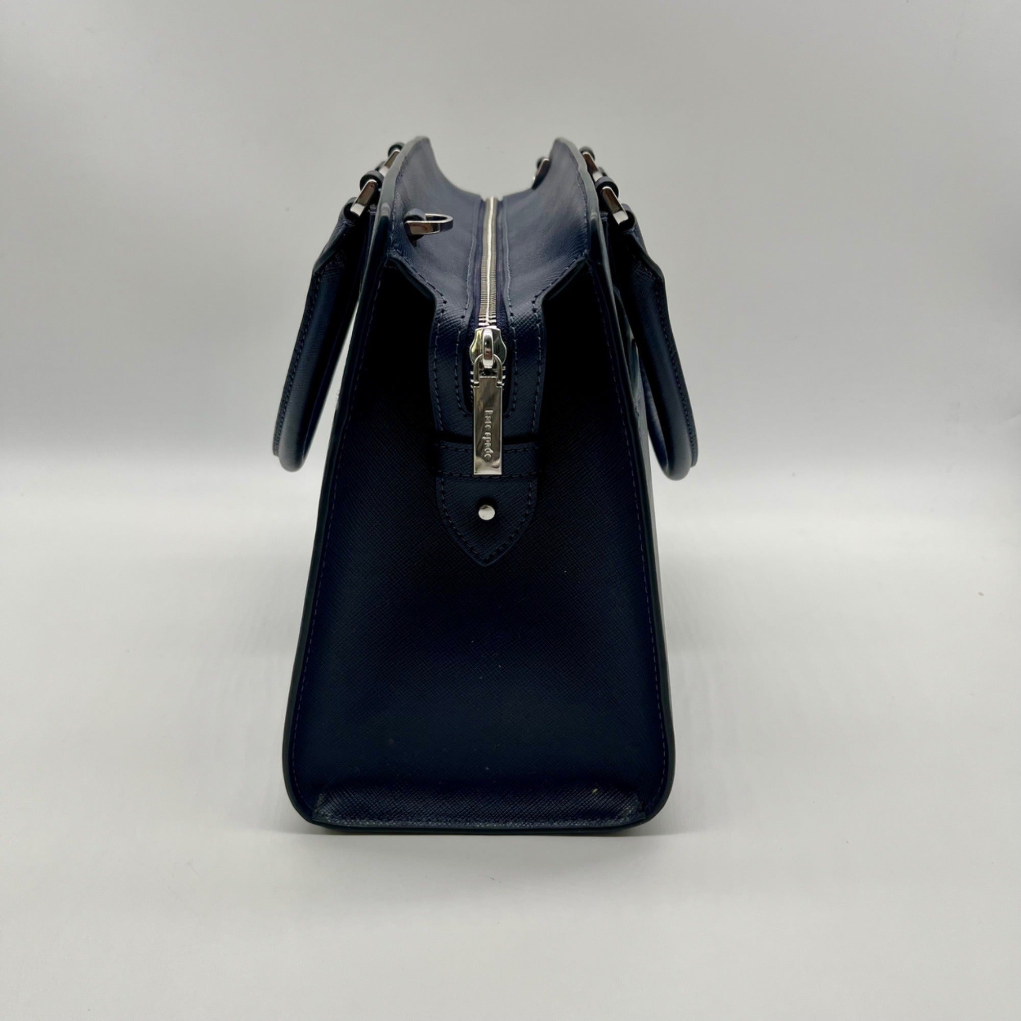 Kate Spade Blue Medium Saffiano Leather Satchel Bag