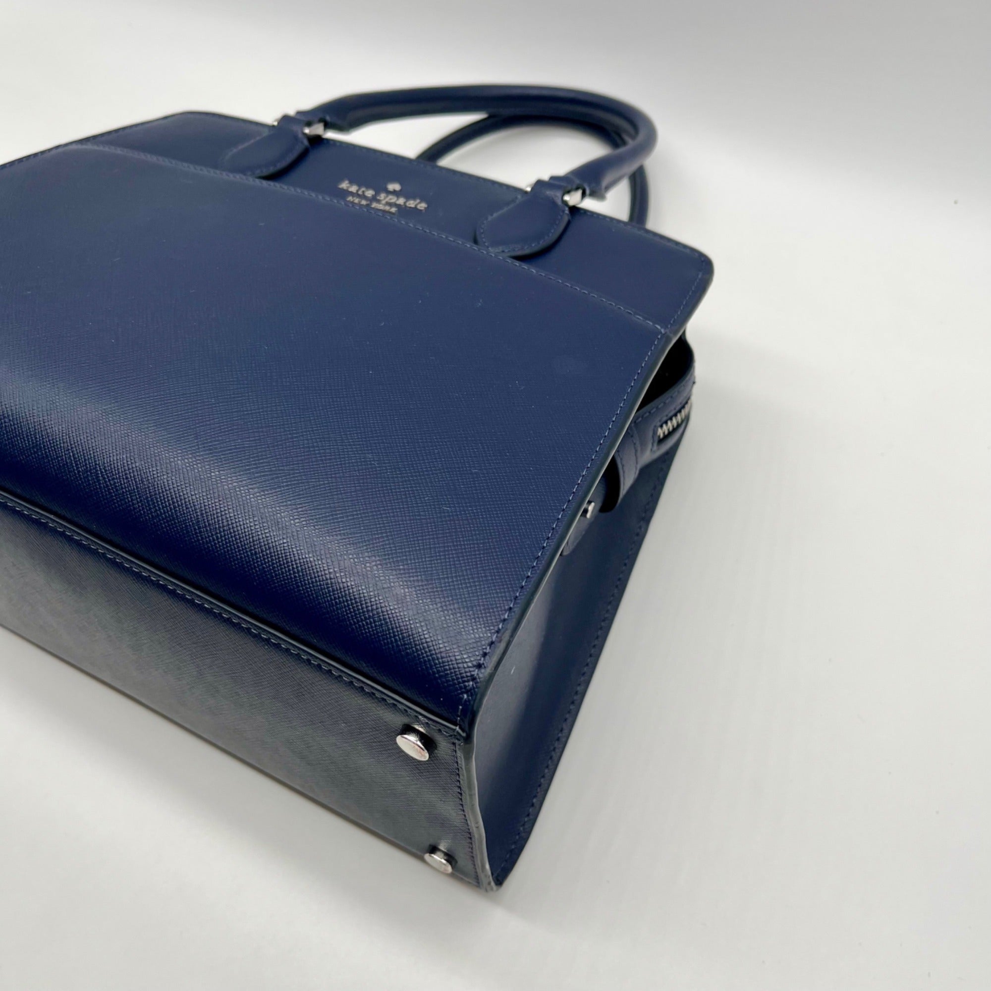 Kate Spade Blue Medium Saffiano Leather Satchel Bag