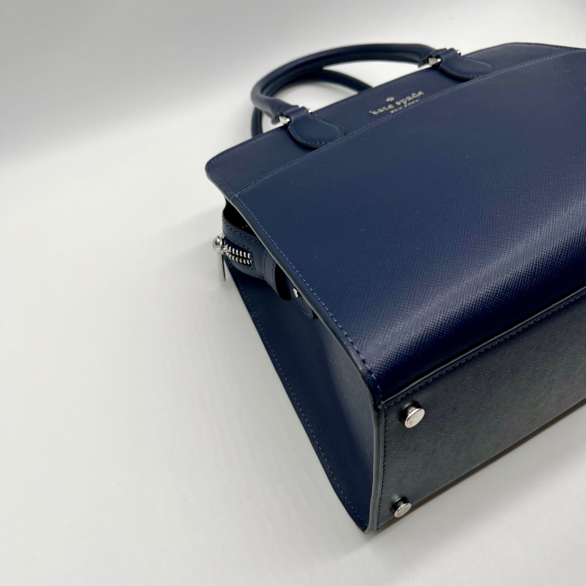 Kate Spade Blue Medium Saffiano Leather Satchel Bag