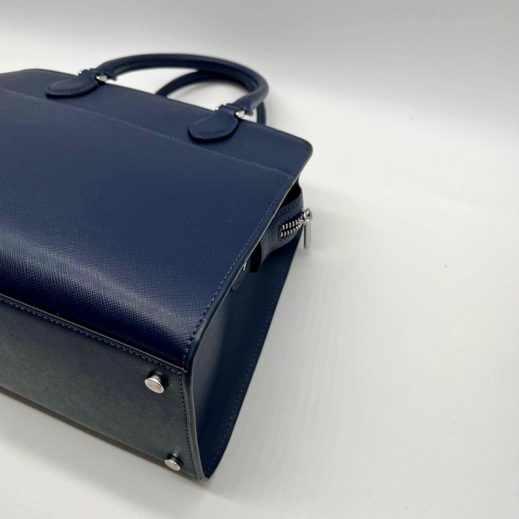 Kate Spade Blue Medium Saffiano Leather Satchel Bag