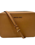 Michael Kors Tan Saffiano Leather Jet Set East West Crossbody Bag