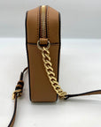 Michael Kors Tan Saffiano Leather Jet Set East West Crossbody Bag