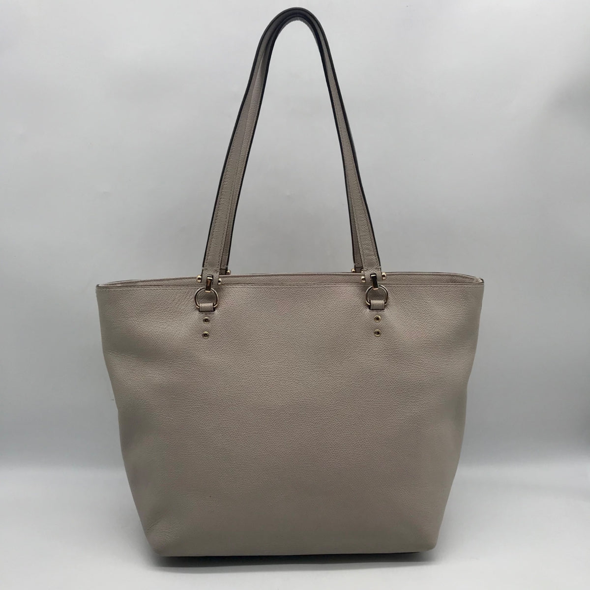 Coach Grey Leather Town Car Tote Bag