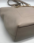 Coach Grey Leather Town Car Tote Bag
