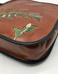 Turtle Ridge Tan Italian Vegetable Tanned Leather Hand Painted Boxy Bag