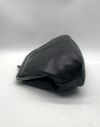 Patricia Nash Black Pebbled Leather Convertible Kiss-Lock Satchel