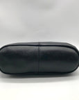 Patricia Nash Black Pebbled Leather Convertible Kiss-Lock Satchel