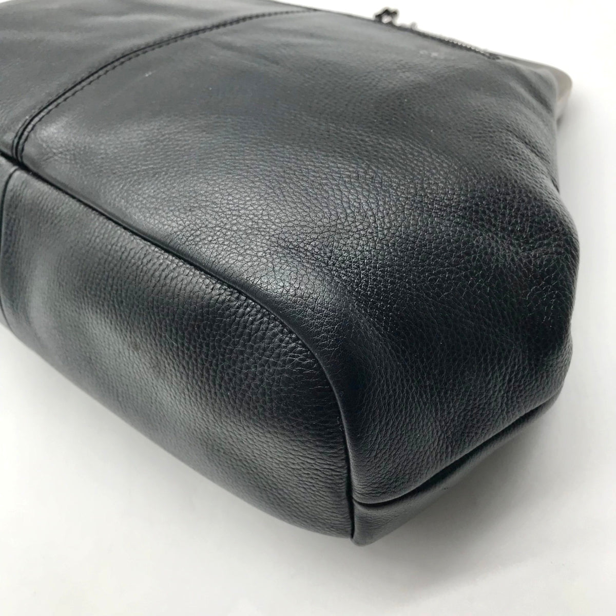 Patricia Nash Black Pebbled Leather Convertible Kiss-Lock Satchel