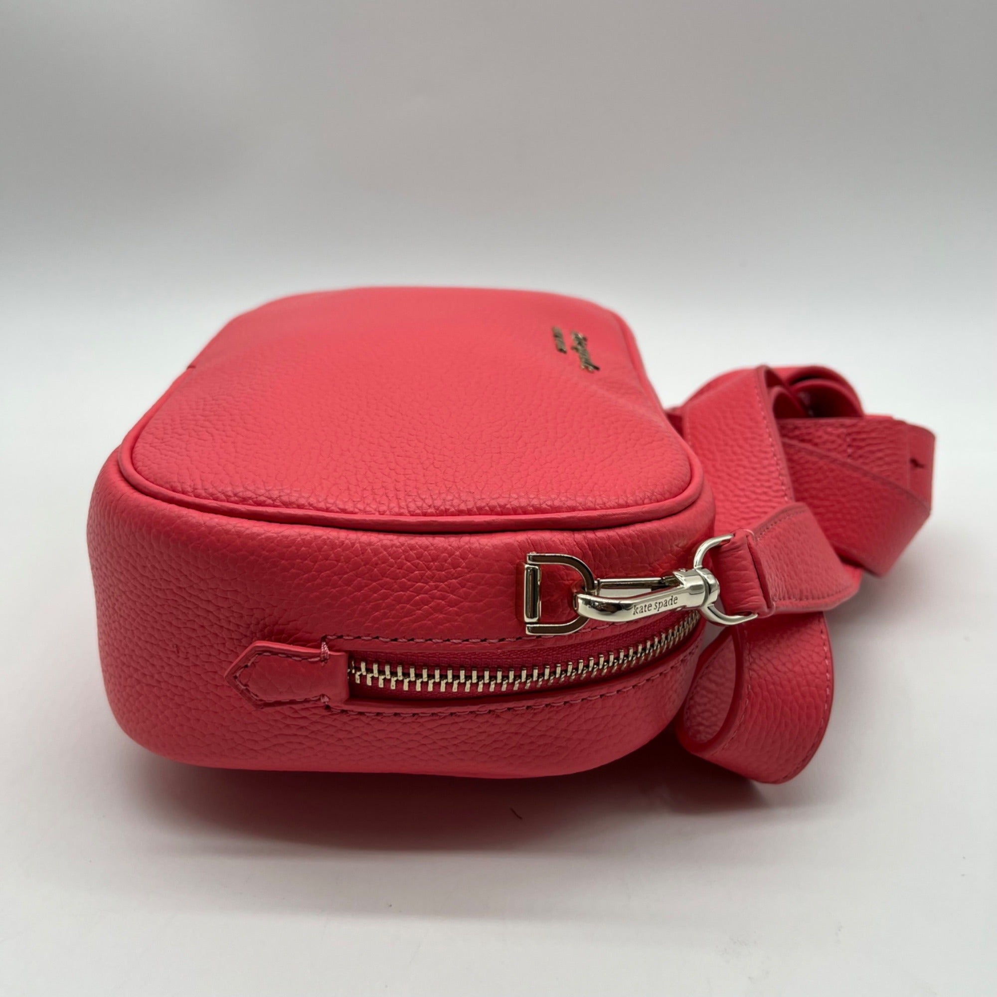 Kate Spade Pink Pebbled Leather Camera Crossbody Bag