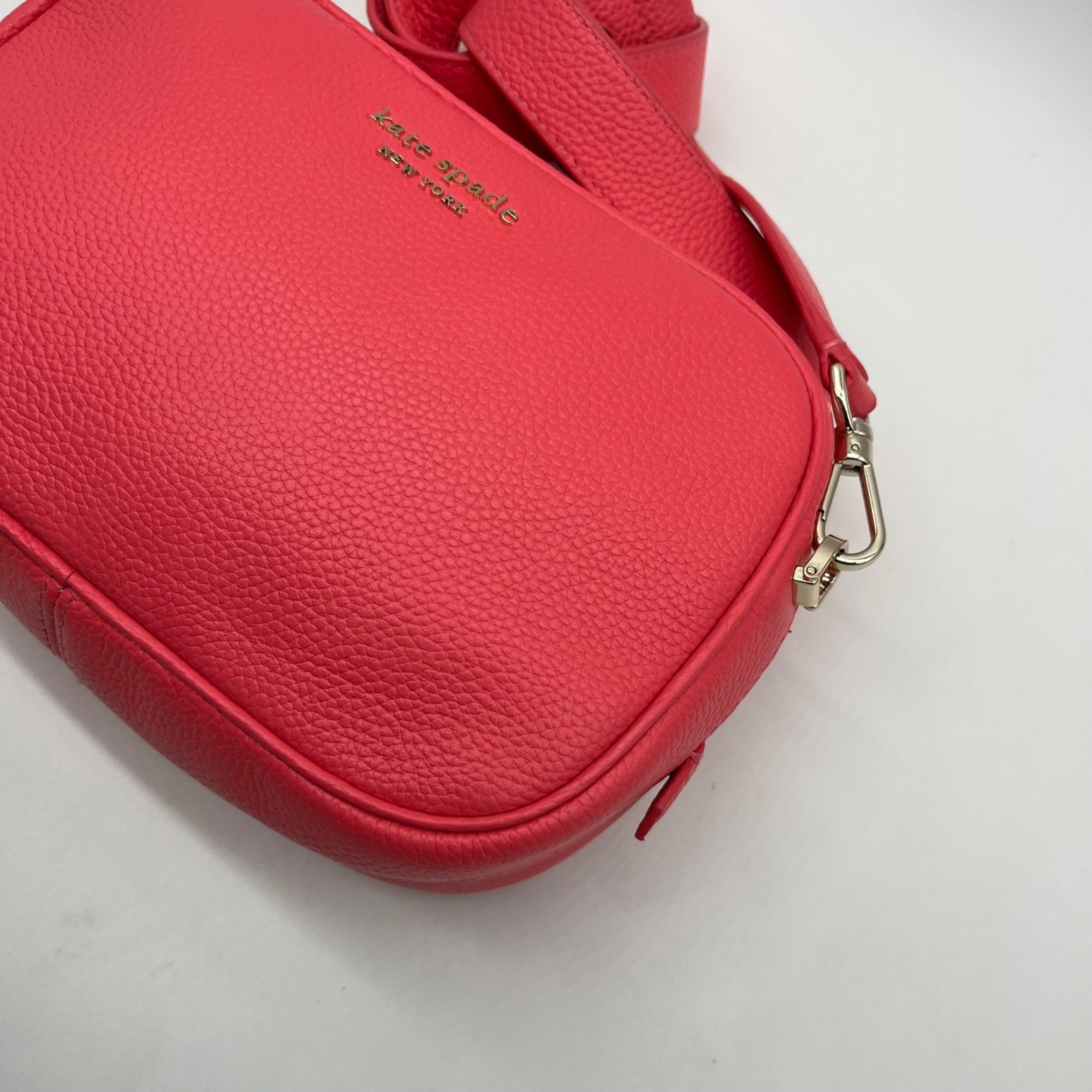 Kate Spade Pink Pebbled Leather Camera Crossbody Bag