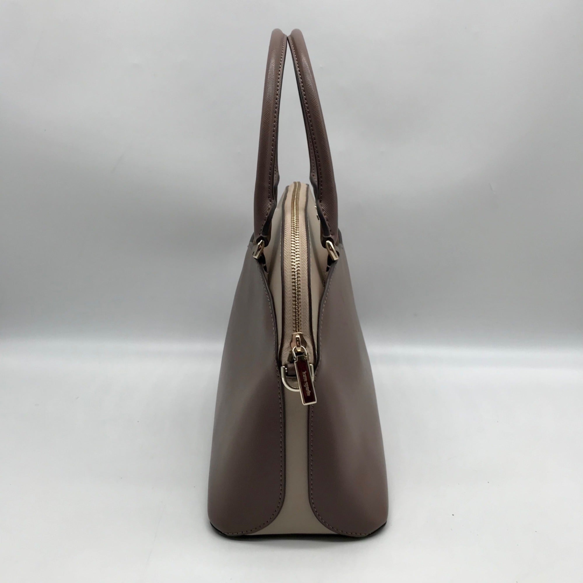 Kate Spade Neutral Colorblock Leather Payton Dome Satchel