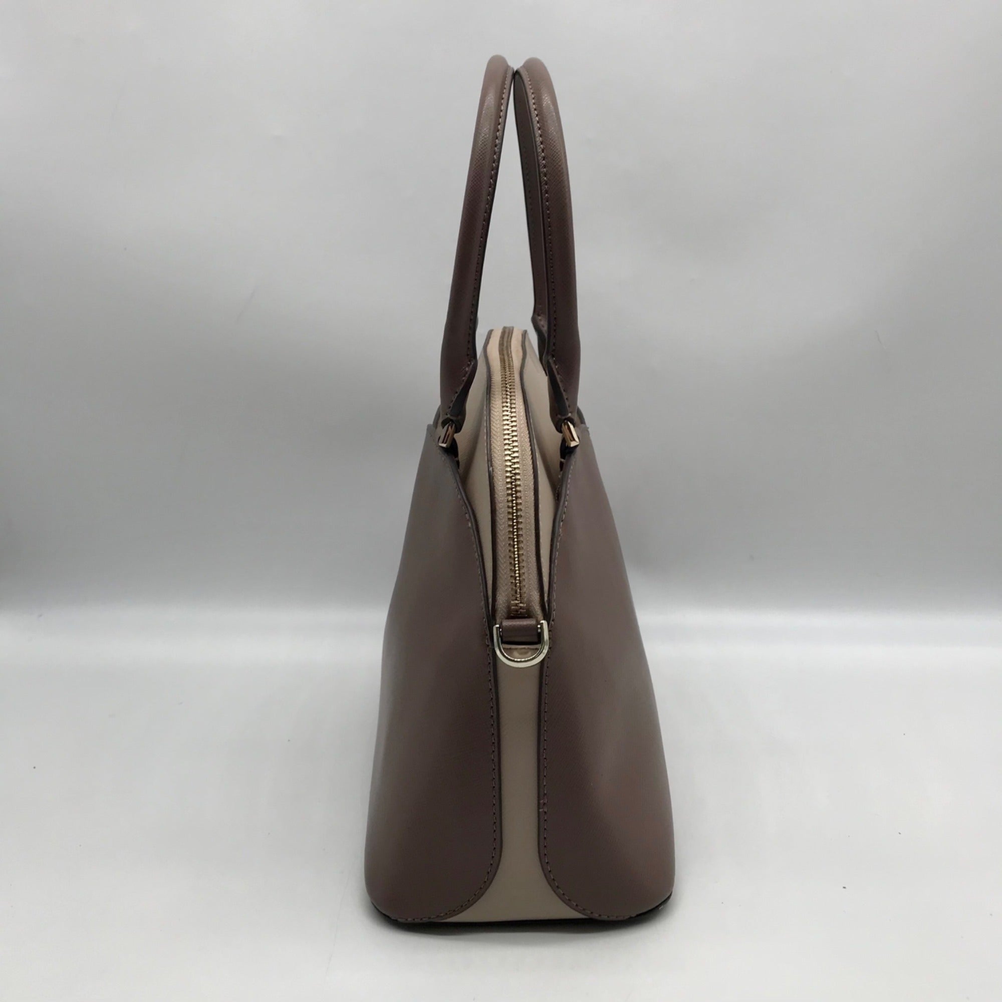 Kate Spade Neutral Colorblock Leather Payton Dome Satchel
