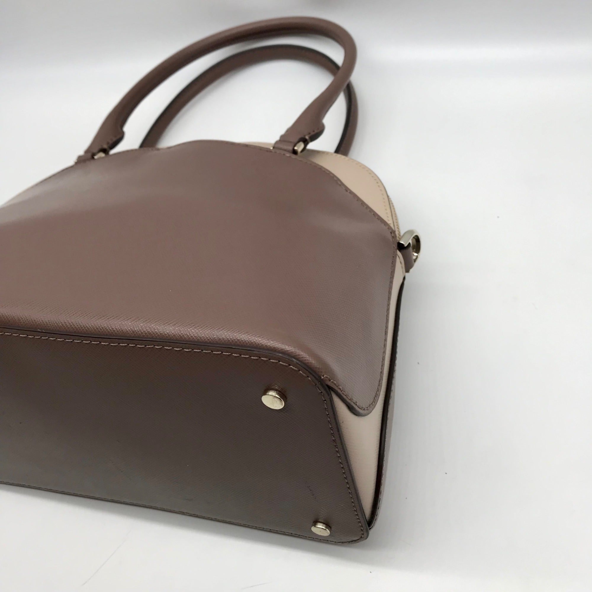 Kate Spade Neutral Colorblock Leather Payton Dome Satchel