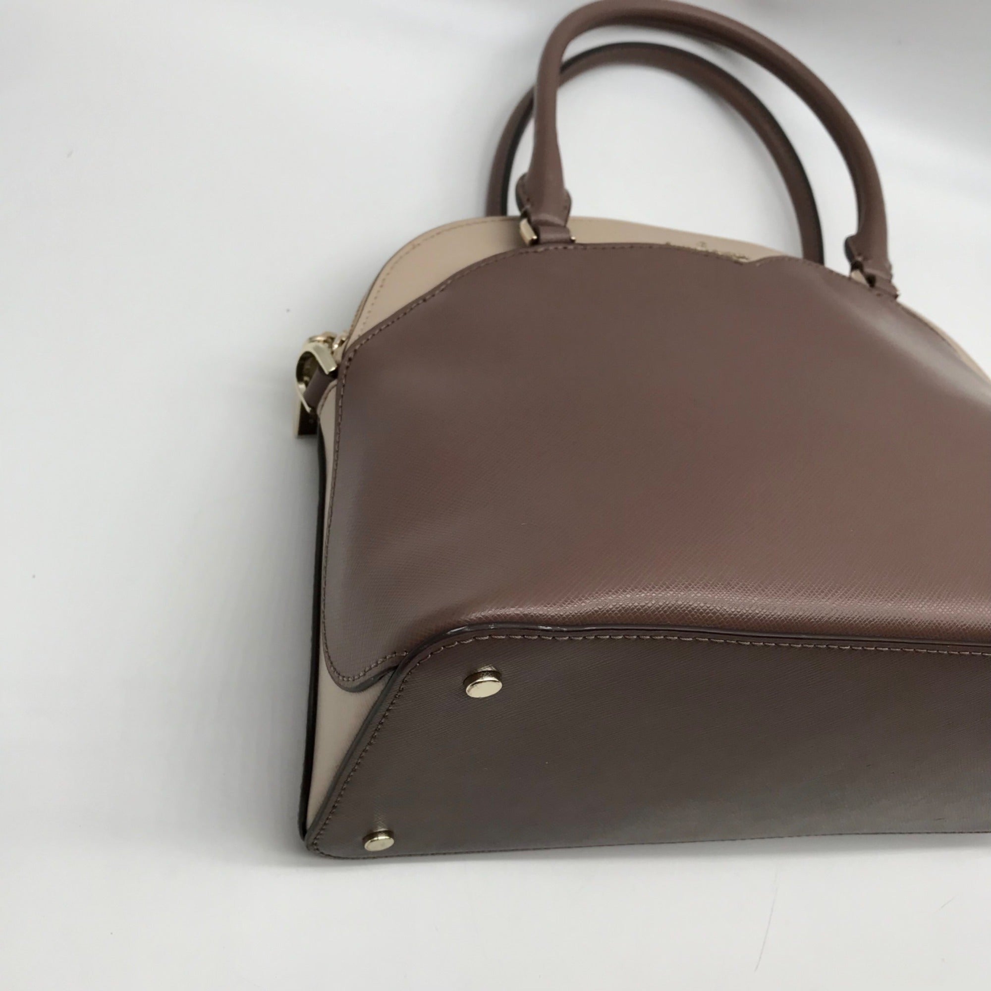 Kate Spade Neutral Colorblock Leather Payton Dome Satchel