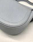 Kate Spade Blue Pebbled Leather Medium Knott Saddle Crossbody Bag