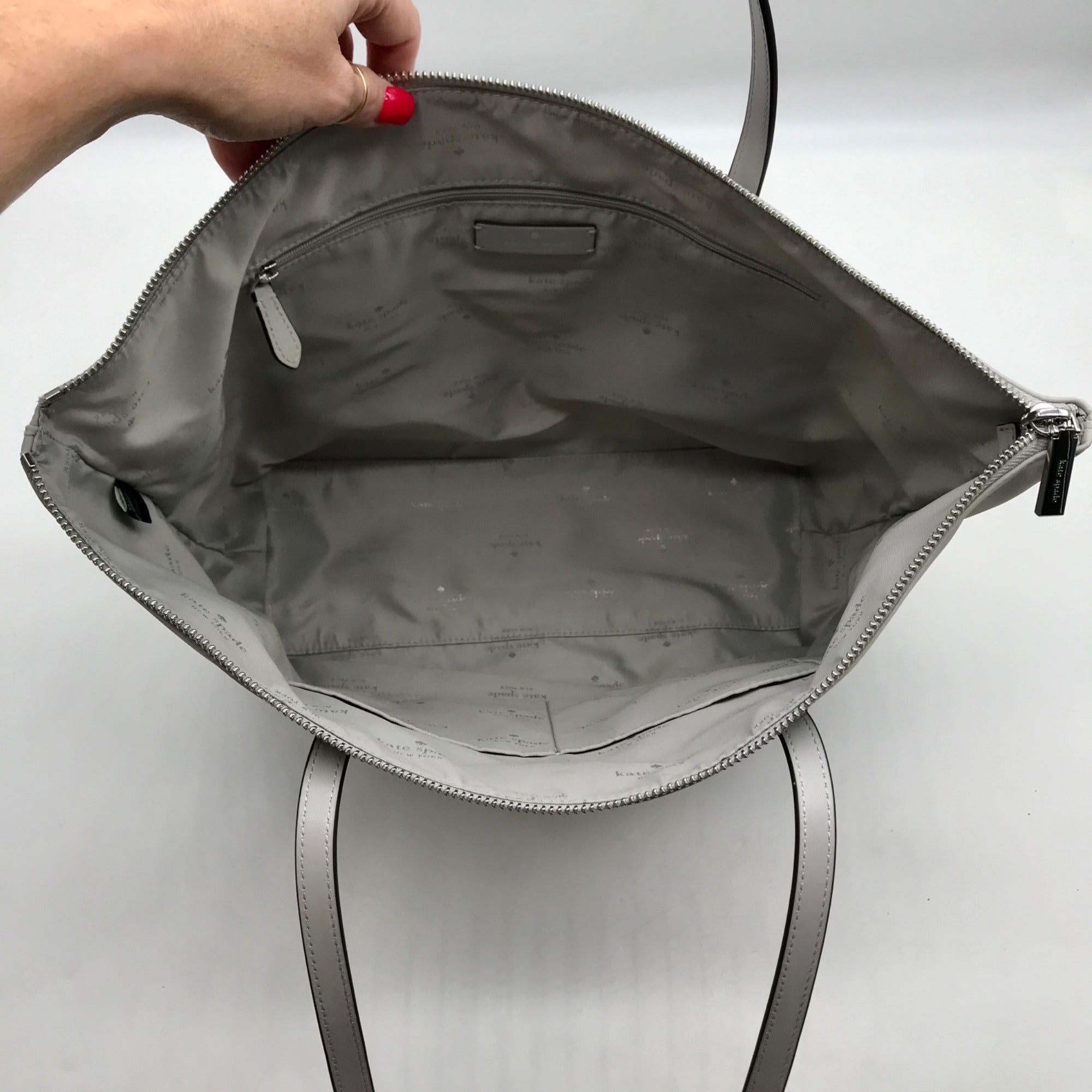 Kate Spade Nimbus Grey Nylon Kitt Tote Bag