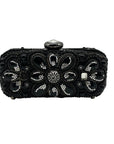 Mary Frances Sublime Black Beaded & Jeweled Embellished Clutch