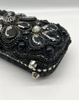 Mary Frances Sublime Black Beaded & Jeweled Embellished Clutch