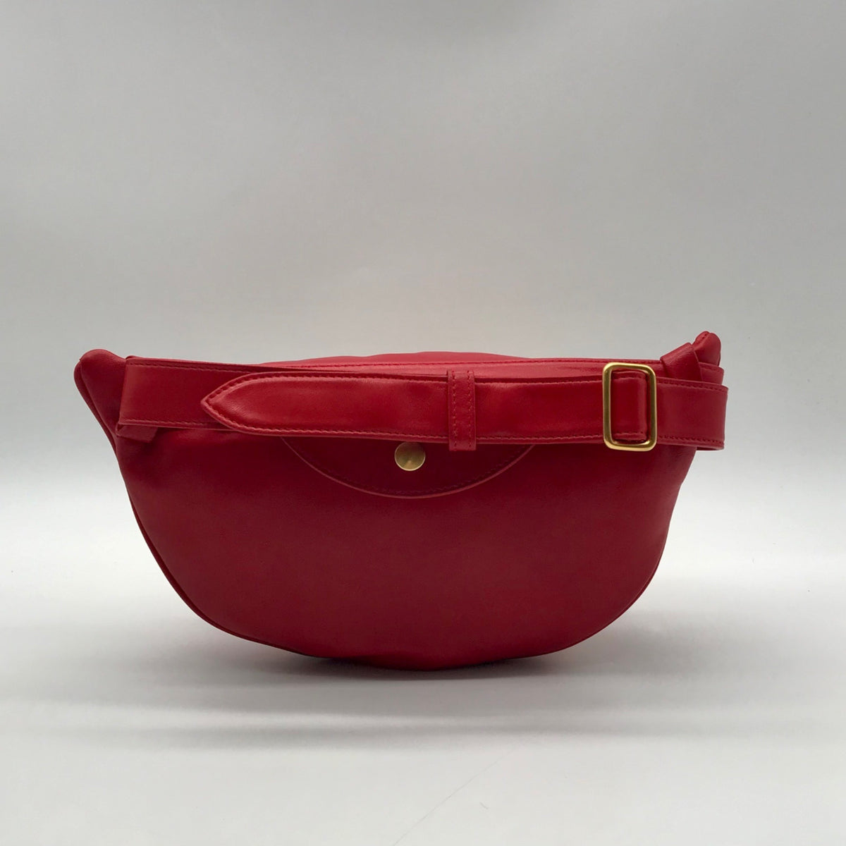 Gucci Red Smooth Leather Belt Bag