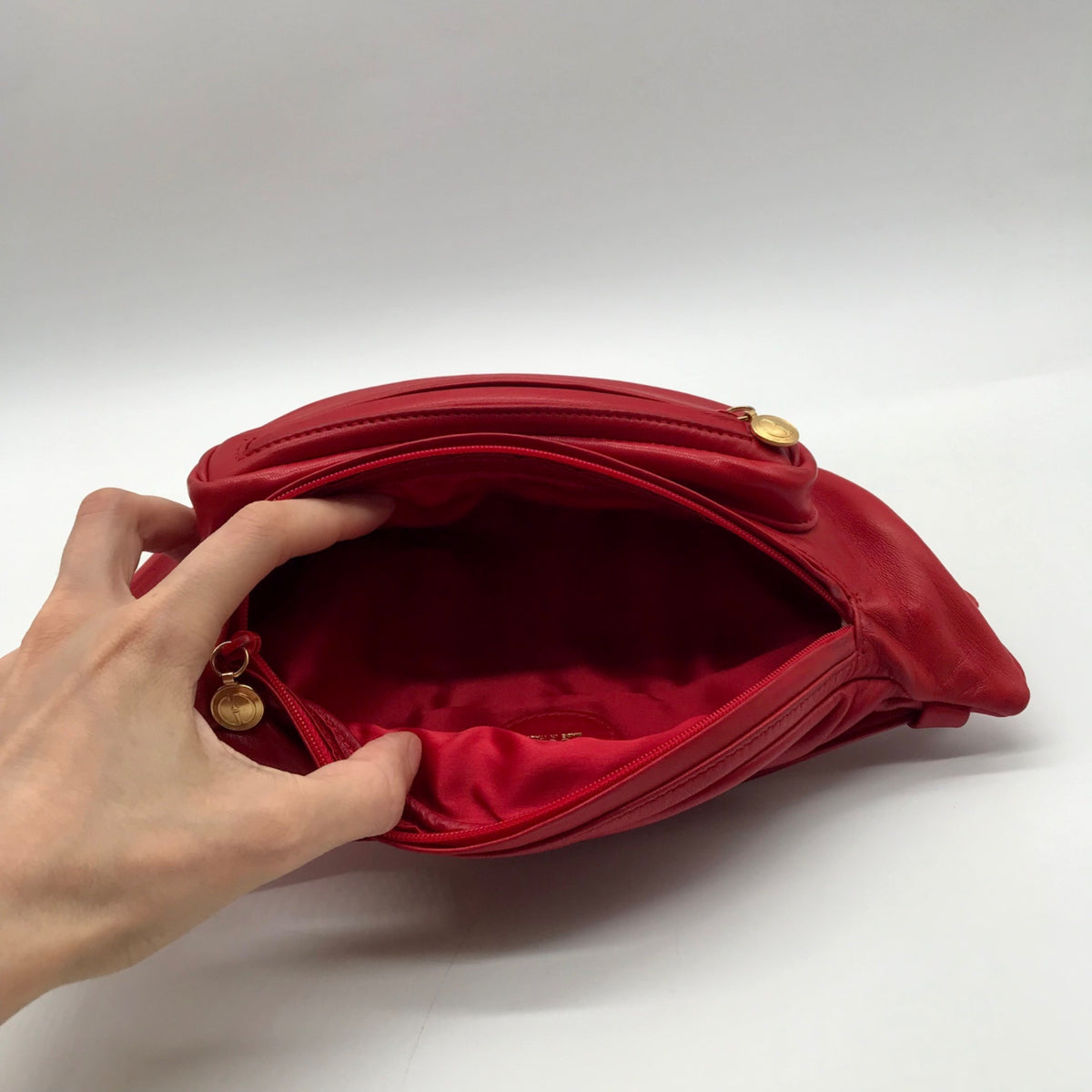 Gucci Red Smooth Leather Belt Bag