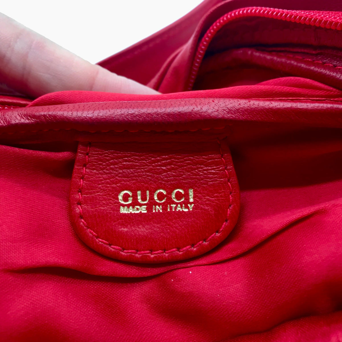 Gucci Red Smooth Leather Belt Bag
