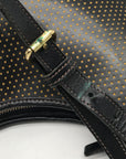 Vintage Black Dooney & Bourke Perforated Leather Hobo Bag