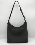 Vintage Black Dooney & Bourke Perforated Leather Hobo Bag