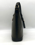 Vintage Black Dooney & Bourke Perforated Leather Hobo Bag