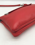 Maison Pourchet Red Leather Crossbody Bag