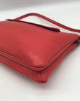 Maison Pourchet Red Leather Crossbody Bag