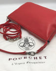 Maison Pourchet Red Leather Crossbody Bag