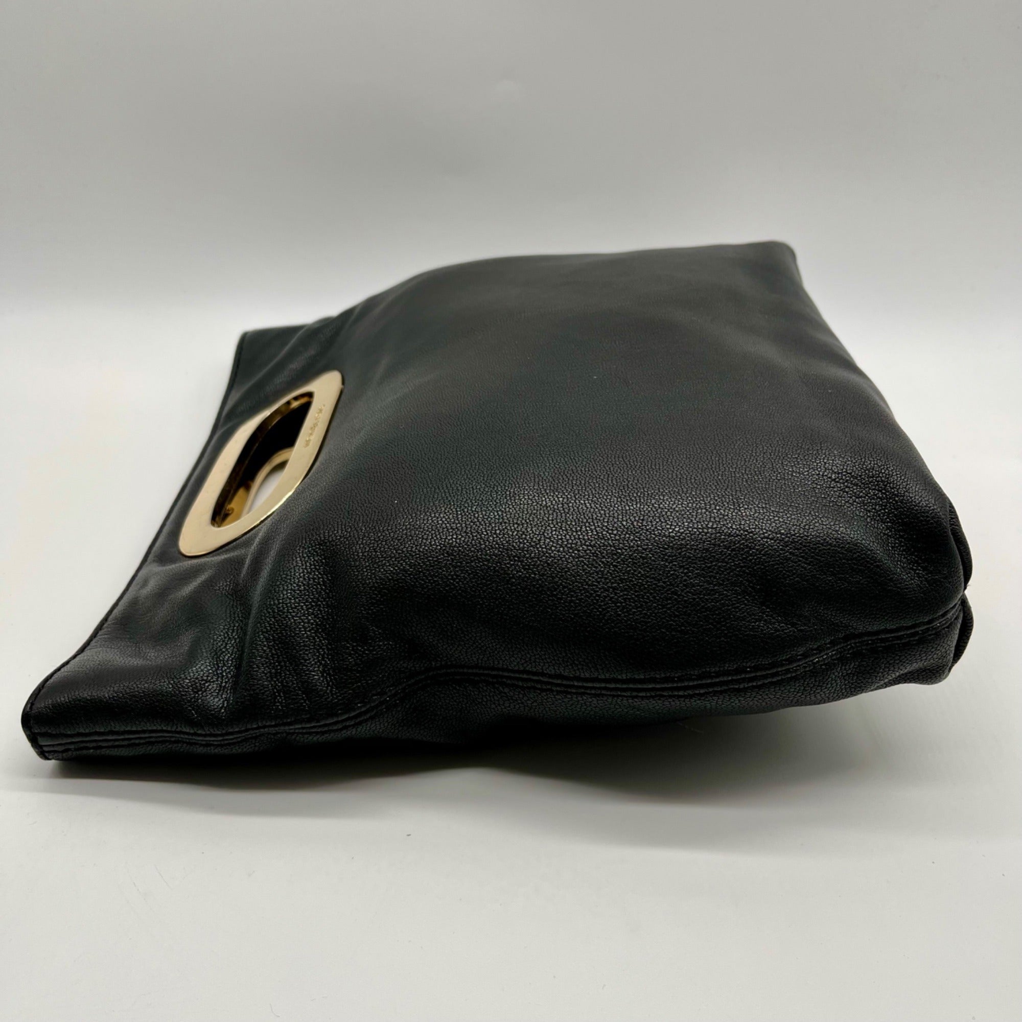 Michael Kors Black Leather Berkley Clutch