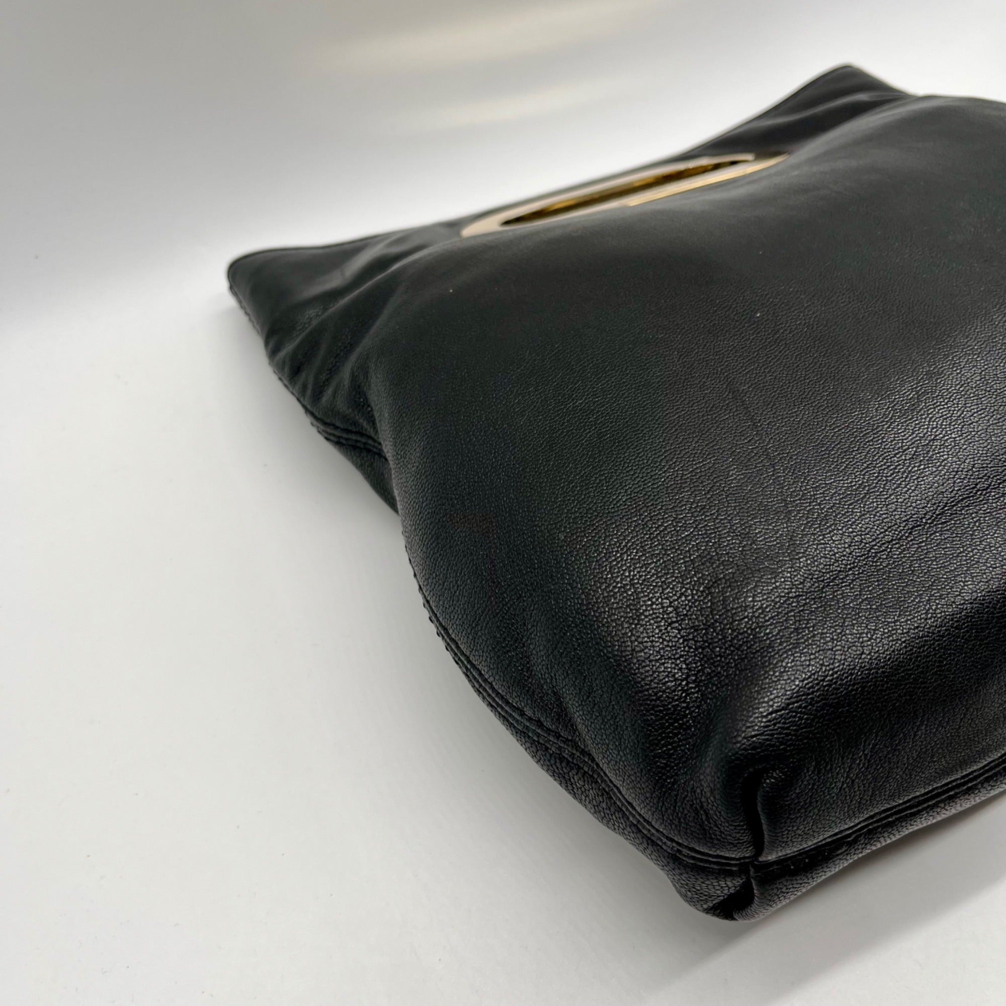 Michael Kors Black Leather Berkley Clutch