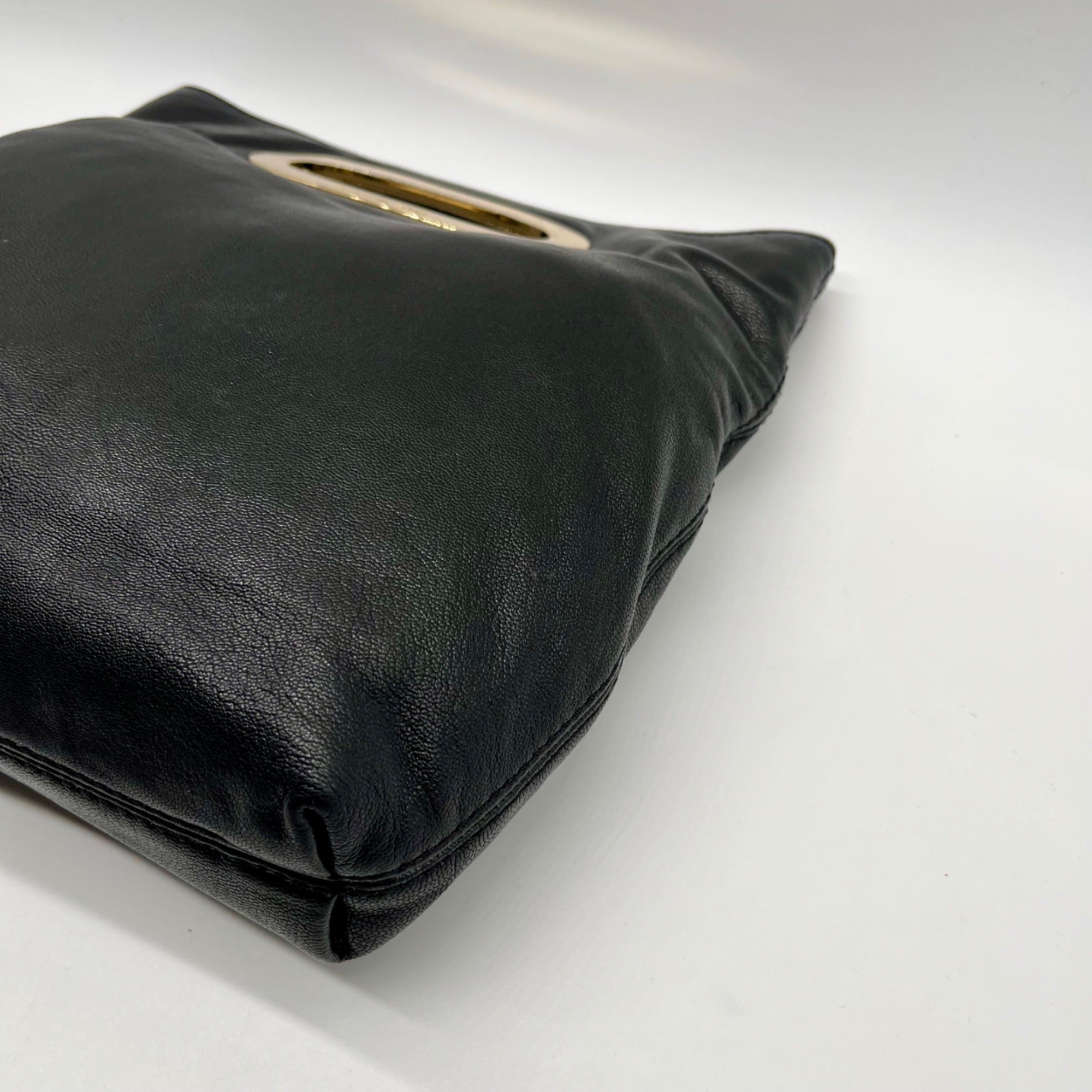 Michael Kors Black Leather Berkley Clutch
